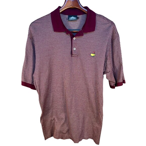 Clubhouse Collection Other - Masters Golf Clubhouse Collection Men's Polo Shirt L Burgundy Masters Golf Logo